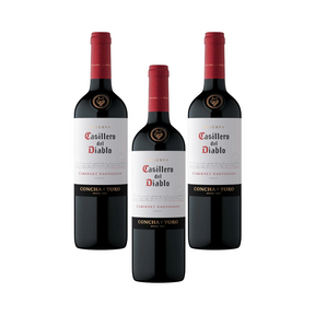 KIT com 3 Vinhos Concha y Toro Casillero Del Diablo Cabernet Sauvignon 750ml