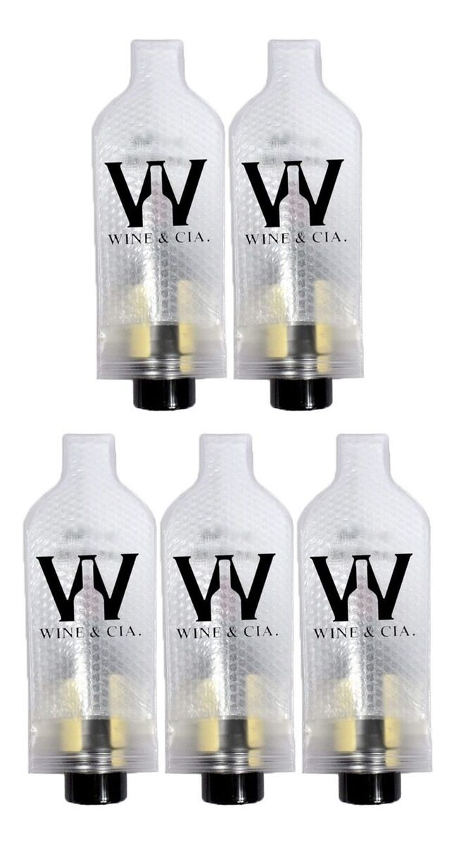 Kit 5 Protetores De Garrafa Vinho Camisa Para Mala Viagem