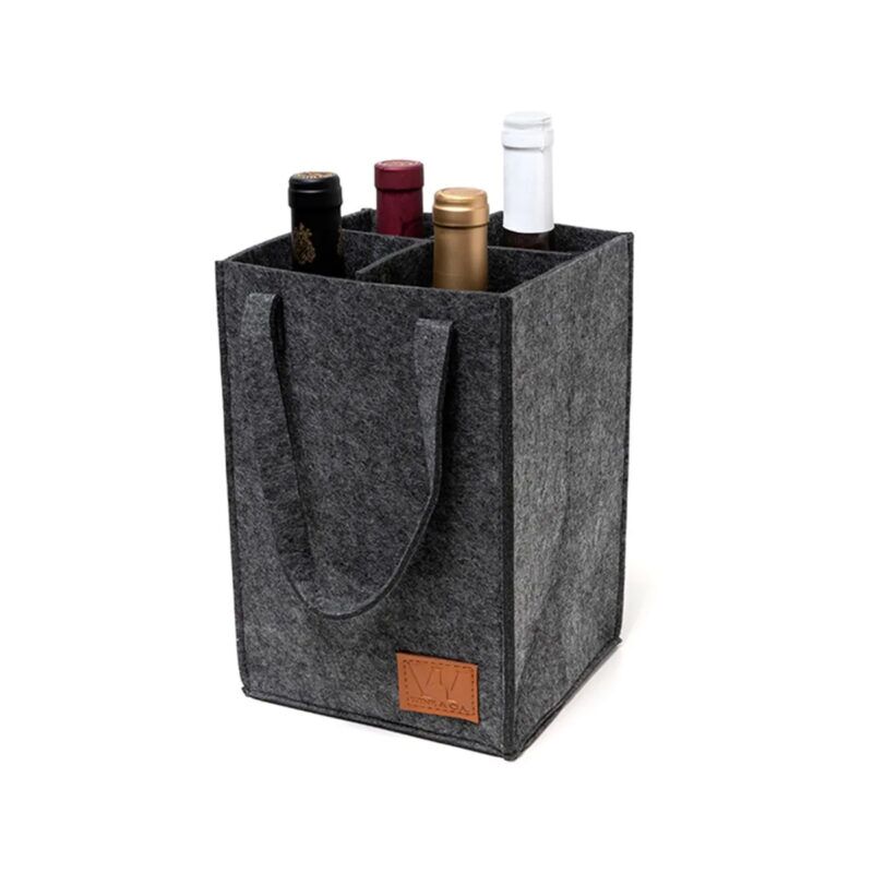 Sacola Para 4 Garrafas De Vinho Bolsa Wine Bag Mala Protetor