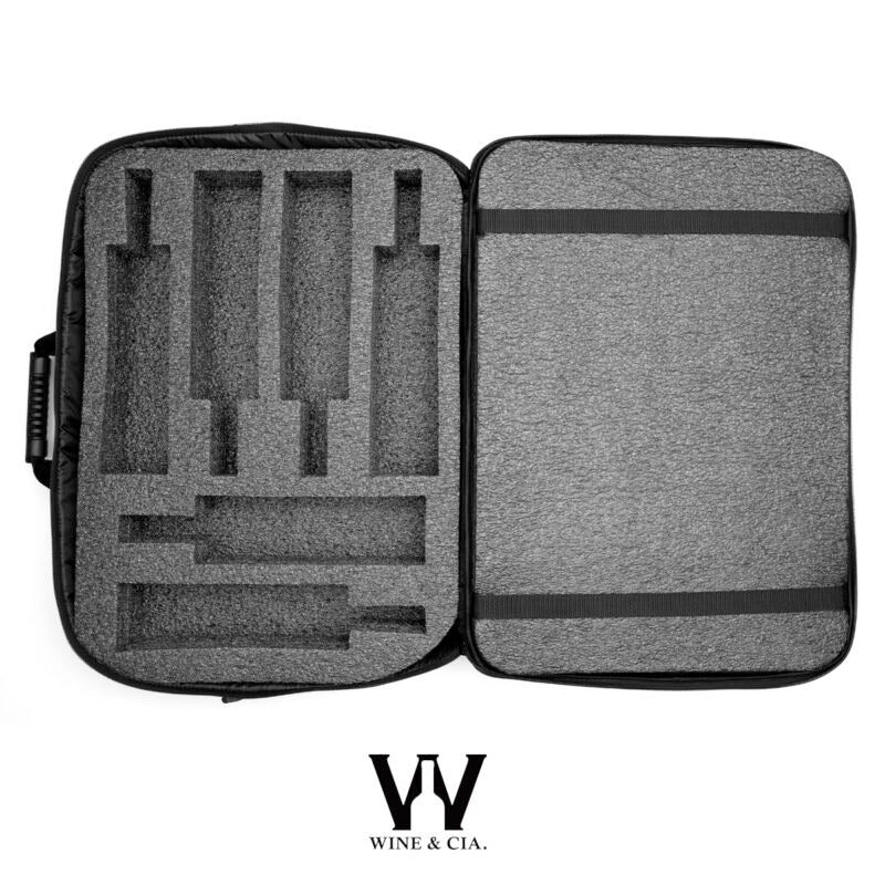 Espuma protetora de vinhos com bolsa tiracolo mala de transporte – 6 garrafas