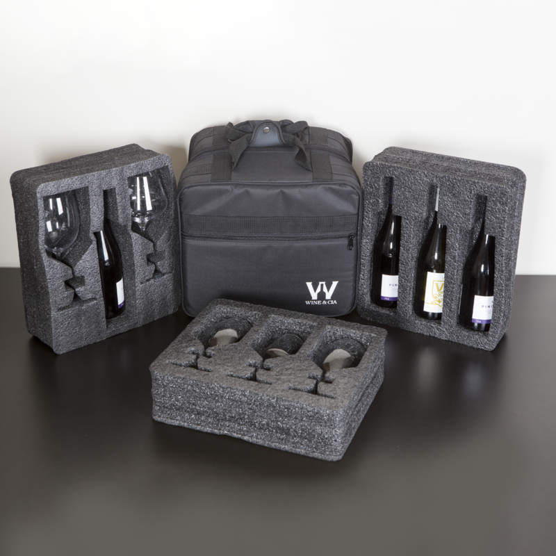 Mala EZ Trip – Bolsa Pequena Com Espuma Protetora De Garrafas e Taças